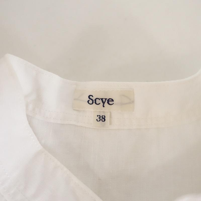 Scye（サイ） 【定価3.5万】サイ *リネンピンタックスリーブレスシャツ