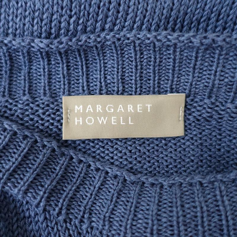 マーガレットハウエル MARGARET HOWELL *リネンコットンニット半袖ラグランプルオーバー*2ブルー系(33-2308-2)【71H32】｜drop-kaitori｜09