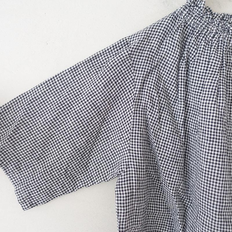 nest Robe 【定価1.7万】ネストローブ *先染めリネンフリル nest Robe 【定価1.7万】ネストローブ *先染めリネンフリル