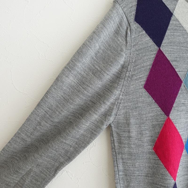 JOHN SMEDLEY（ジョンスメドレー） *アーガイル柄ウールニットクルー
