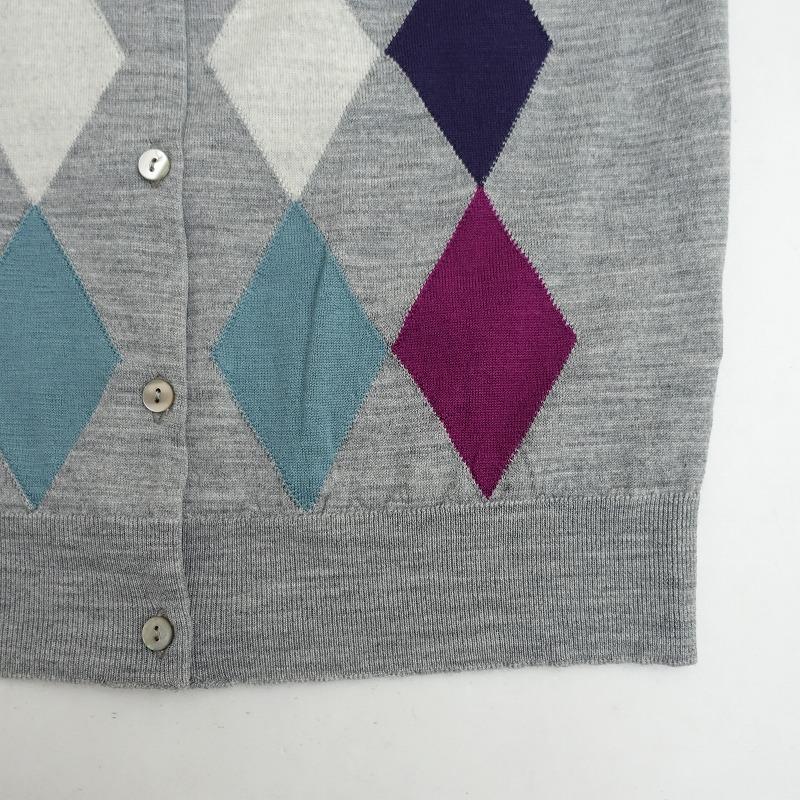 JOHN SMEDLEY（ジョンスメドレー） *アーガイル柄ウールニットクルー