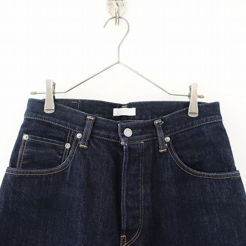 定価1.9万】ハツキ HATSKI *ワイドテーパードデニムパンツ*0 定価1.9万】ハツキ HATSKI *ワイドテーパードデニムパンツ*0