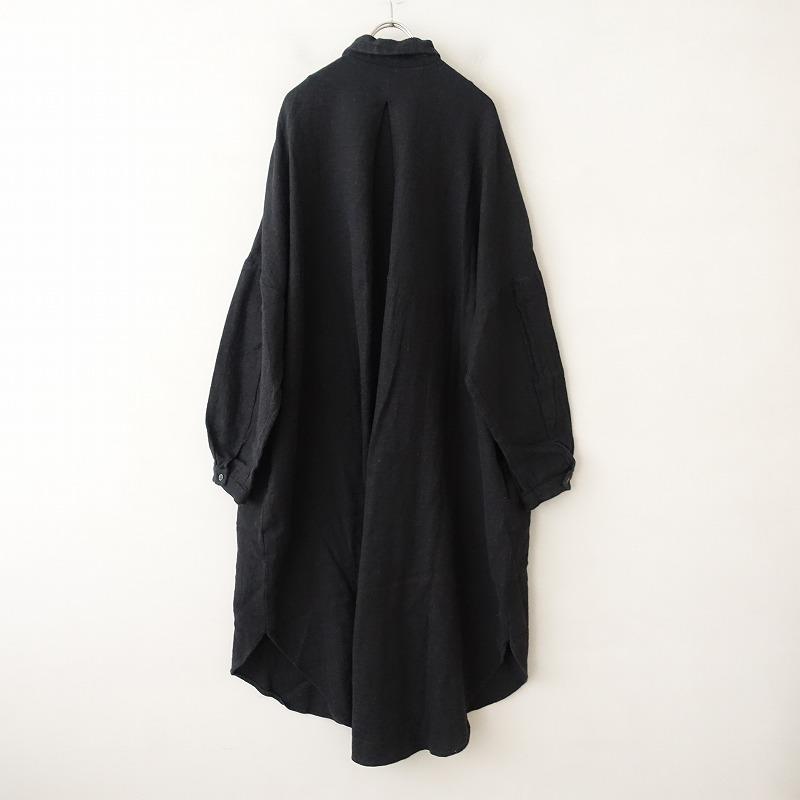 定価3.4万】コトン koton *ルーズシャツ*リネンウール微起毛ワンピース 