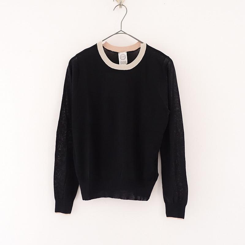 ANTIPAST //【美品】アンティパスト *配色切替長袖ニットカットソー*2 