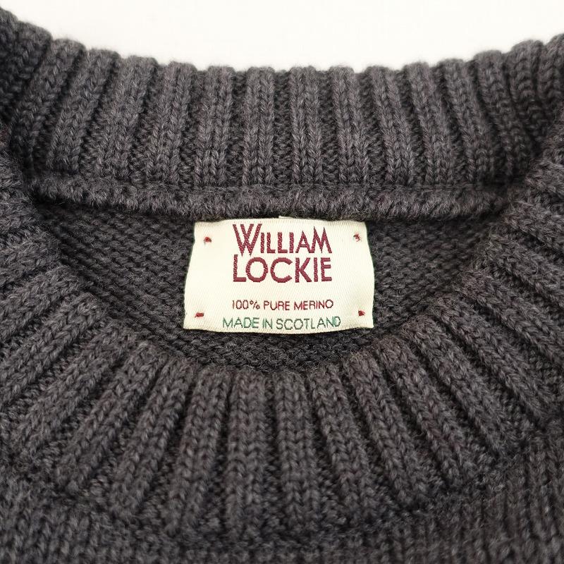 //ウィリアムロッキー WILLIAM LOCKIE *クルーネックウールニットプルオーバー*チャコールグレーセーター(33-2312-500)【70A42】｜drop-kaitori｜07