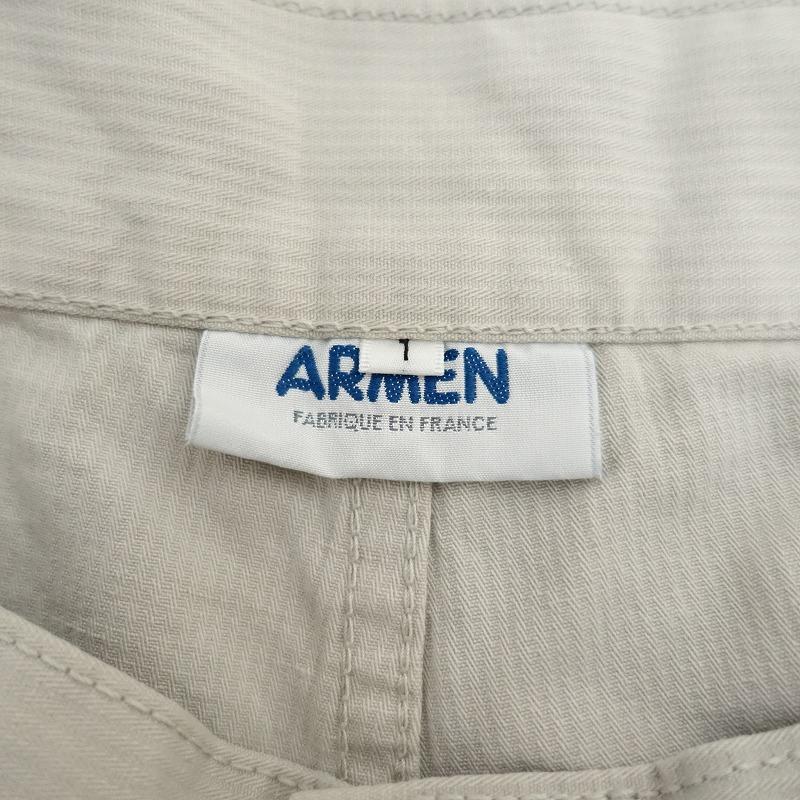 新品　ARMEN　ワンタックパンツ / １ ARMEN //アーメン *コットンリネンワンタックパンツ*1ライト