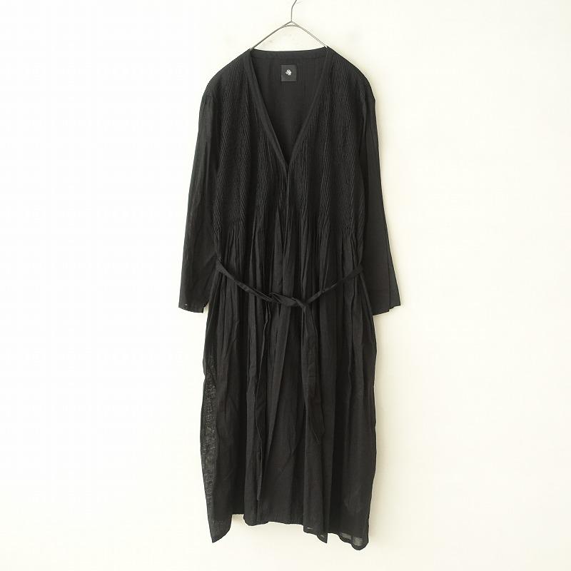 メゾンドソイル maison de soil *コットンピンタックVネックシャツ  