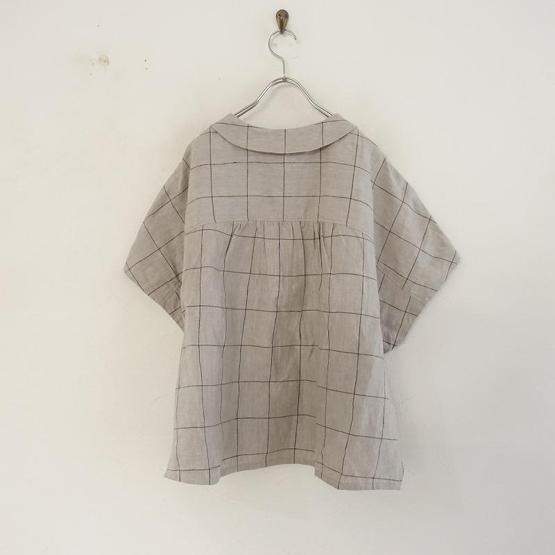 MAGALI 【未使用/定価1.9万】マガリ *リネン格子柄ブラウス