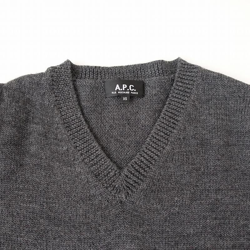 アーペーセー APC *ウールニットVネックプルオーバー*XS 