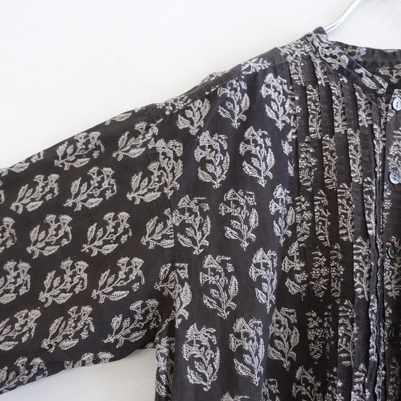 【パドカレ】ブロックプリントワンピース 定価4.1万 ブラウン 34 pas de calais（パドカレ） 【定価4.1万】パドカレ *ブロックプリント