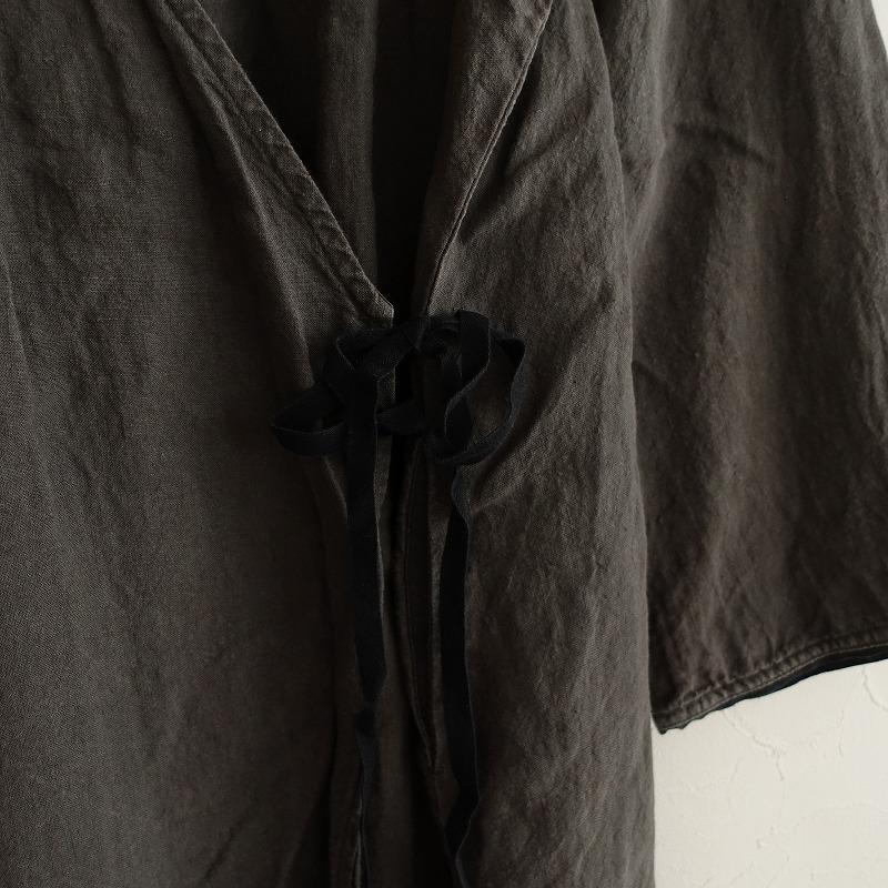 ネストローブ nest Robe ワンピース　チャコールグレー nest Robe ネストローブ *リネンカシュクールワンピース