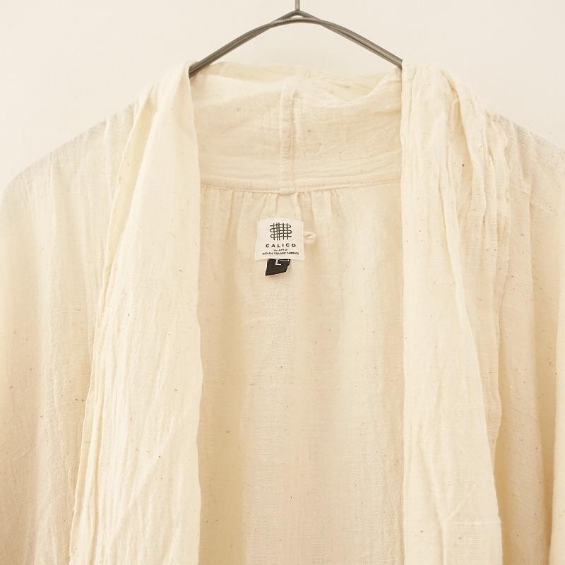 定価2.6万】キヤリコ CALICO *カディガウンジャケット*Lローブロング