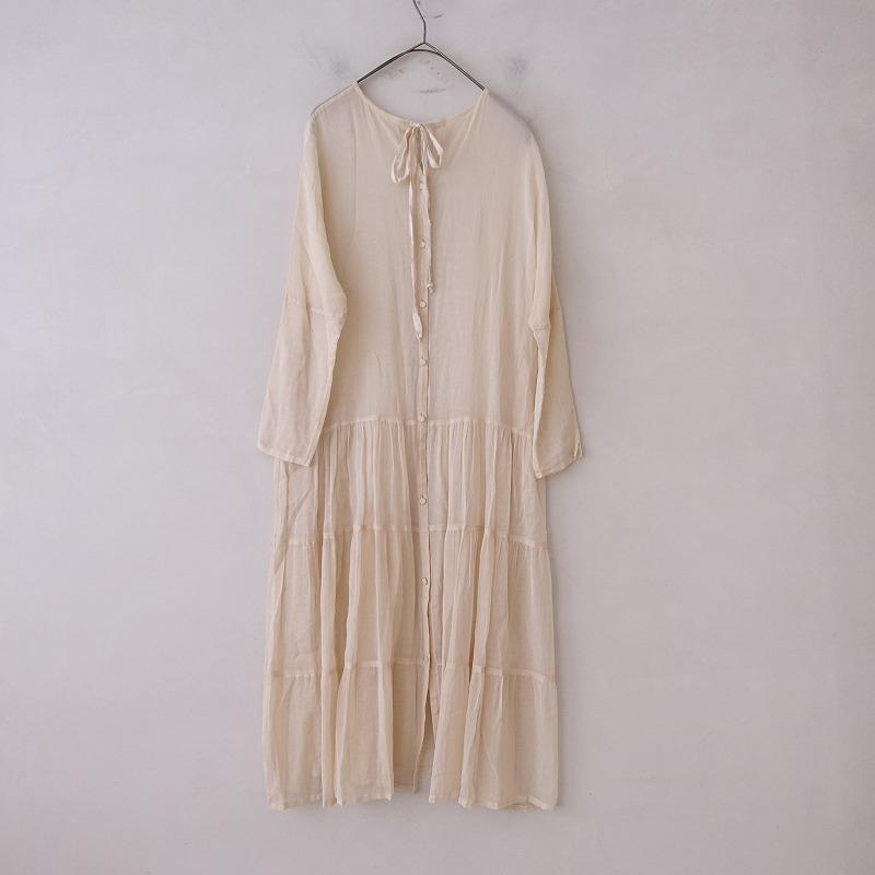 定価4.7万】タブリク Tabrik *VINTAGE FABRIC ティアードドレス*ライト 