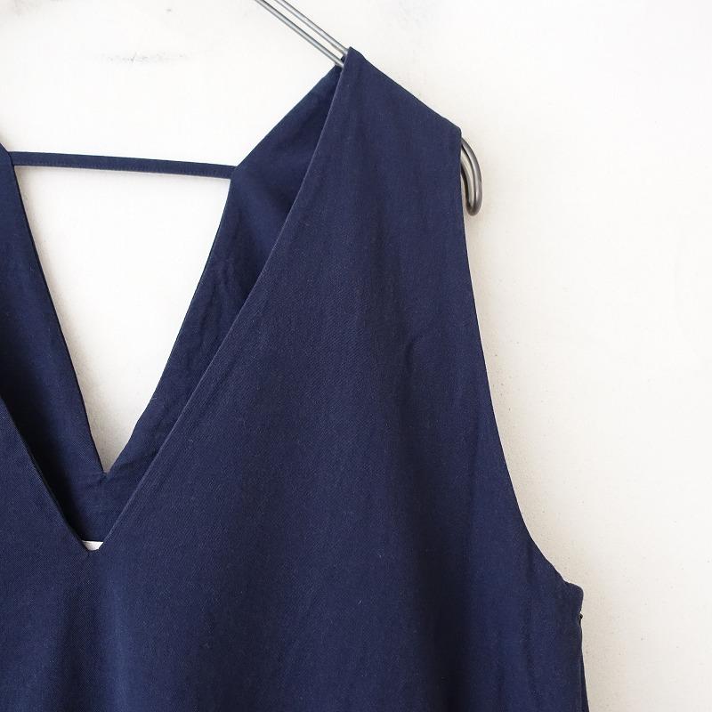 定価3万】ハウ HAU *tidy Aラインコットンワンピース*Fネイビー  