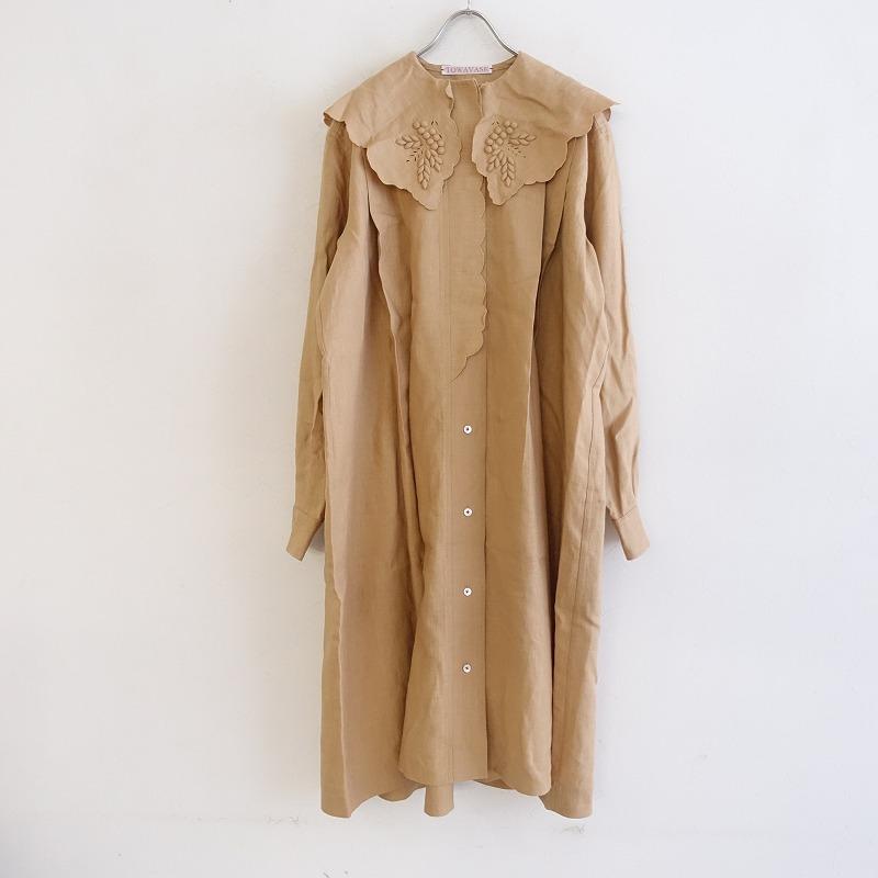 定価8.9万】トワヴァーズ TOWAVASE *Bonvoyage dress リネンスカラップ  