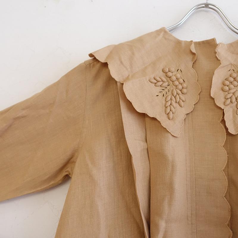 定価8.9万】トワヴァーズ TOWAVASE *Bonvoyage dress リネンスカラップ  