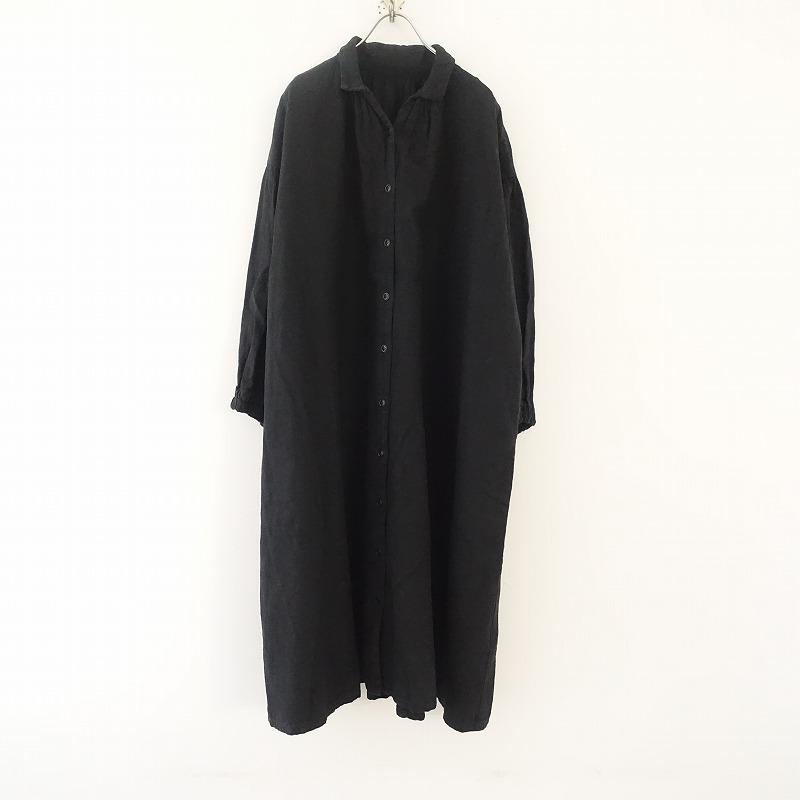 nest Robe ラミーリネン起毛パフスリーブワンピース nest robeネストローブ ラミーリネン起毛パフスリーブワンピース【F