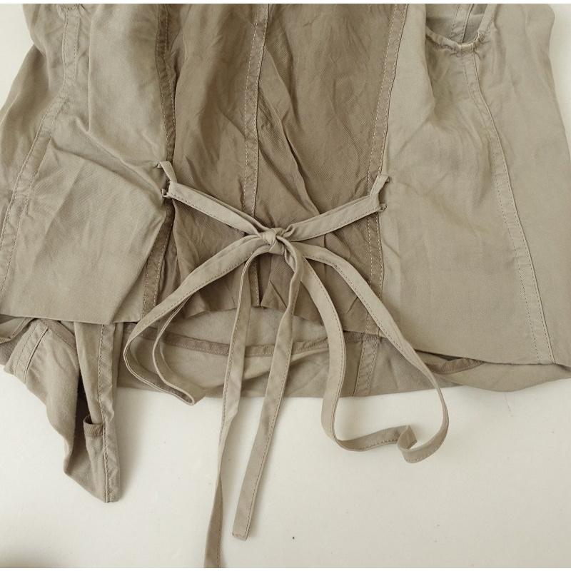 pas de calais パドカレ *テンセルドレープベスト*36グレーカーキ異