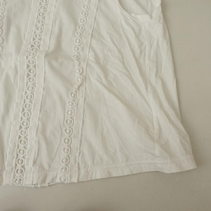 ANTIPAST（アンティパスト） *コットン刺繍レースカットソー*白
