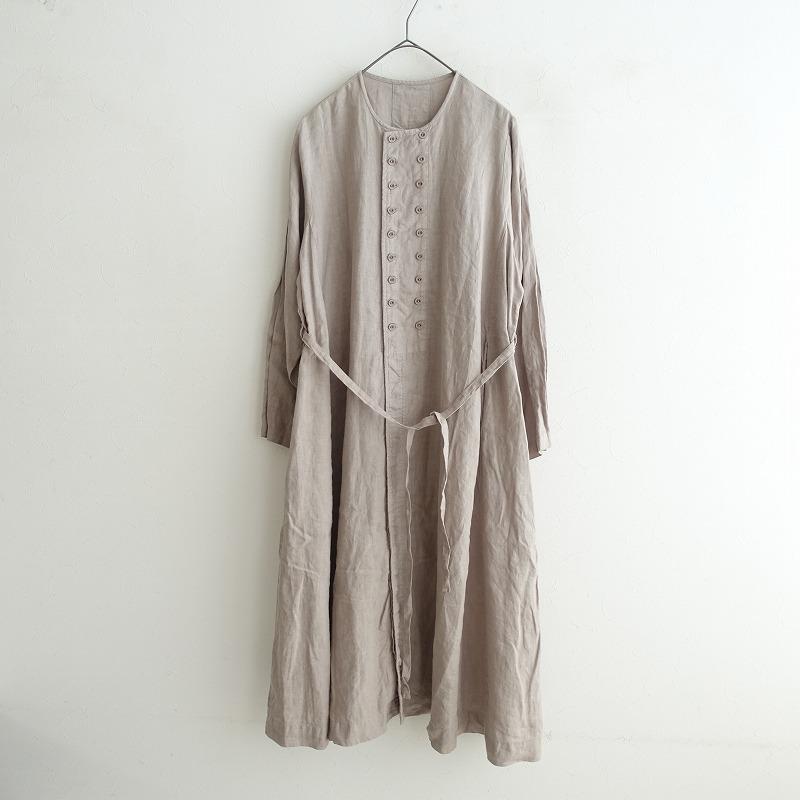 nest Robe（ネストローブ） *リネンダブルブレストフレアワンピース*F