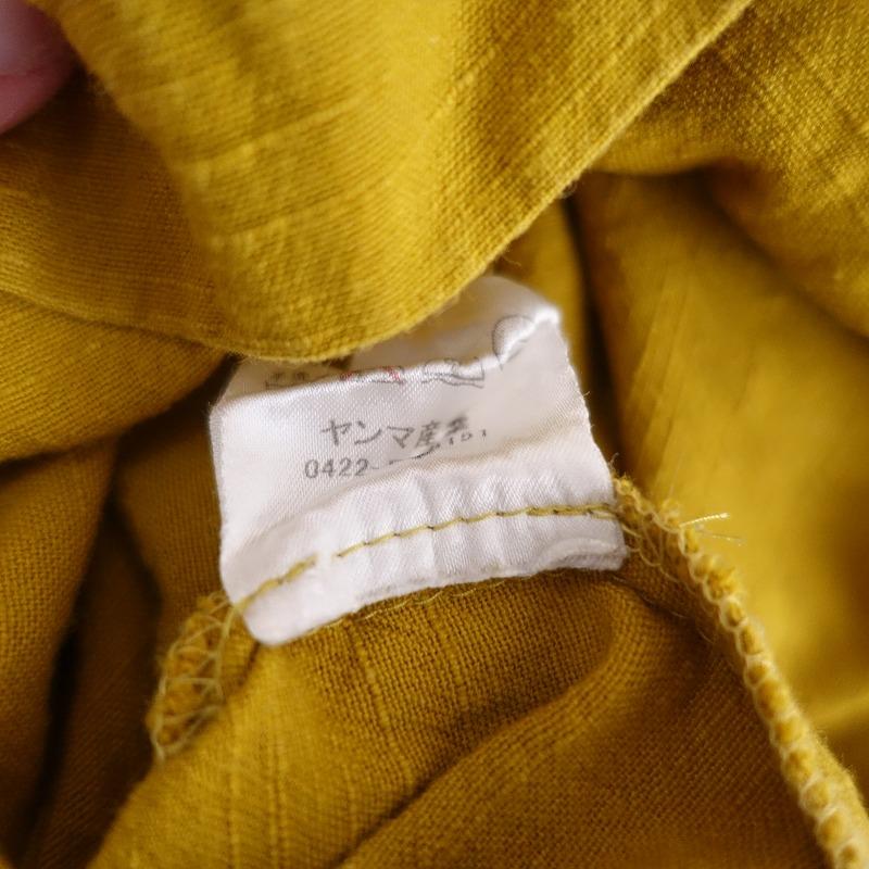 YAMMA ヤンマ産業 *コットンフレンチスリーブワンピース*マスタード