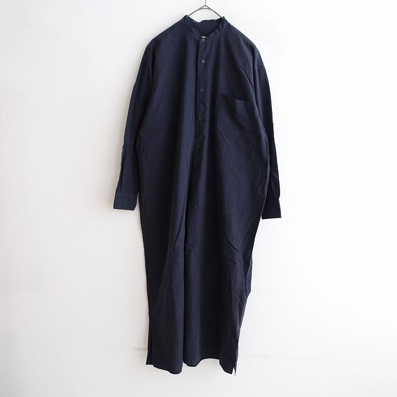 COMORI バンドカラーシャツワンピース マキシ丈 COMOLI（コモリ） 【定価4.1万】コモリ *バンドカラーシャツワンピース