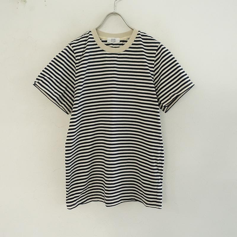 アトリエナルセ atelier naruse *コットンボーダーカットソー*F