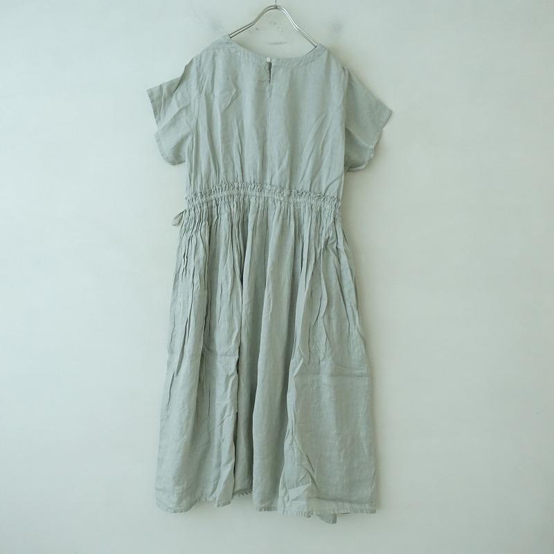 nest Robe ネストローブ *リネンフリルギャザードレスワンピース*F 