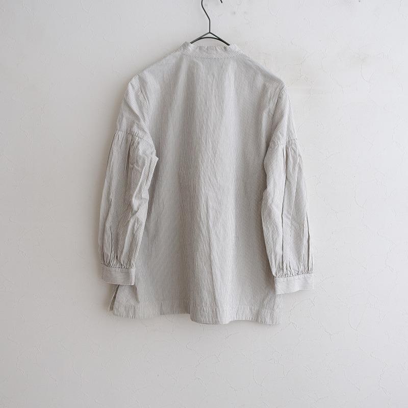 A.P.C.（アーペーセー） *コットンストライプスタンドカラーシャツ*34 