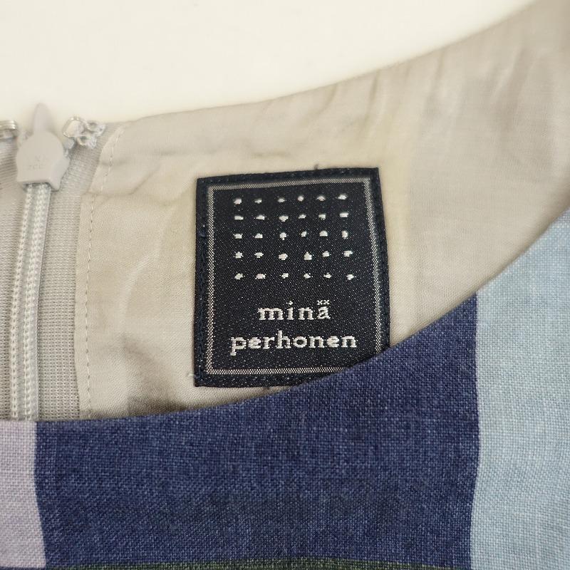 mina perhonen ミナペルホネン *jelly リネンプリントドレスワンピース 