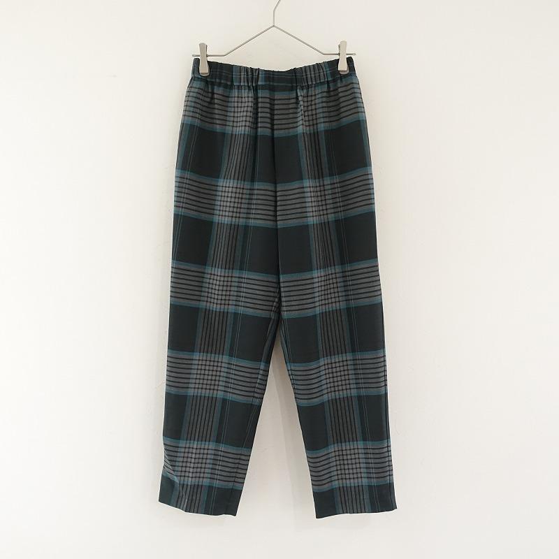 美品】ルグラジック Le Glazik *ポリエステルウール「チェックパンツ  