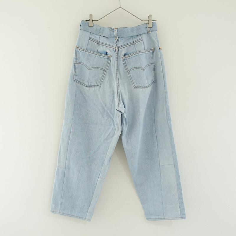 SEEALL シーオール *Reconstructed belted buggy denim デニムパンツ*1 
