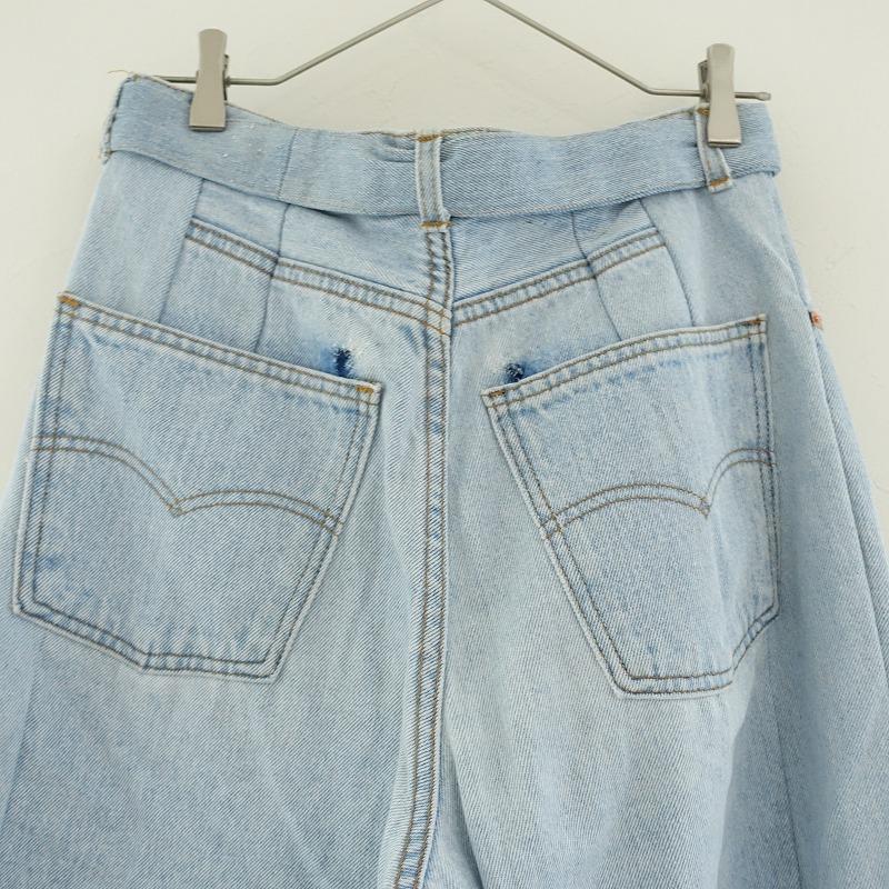 SEEALL シーオール *Reconstructed belted buggy denim デニムパンツ*1 