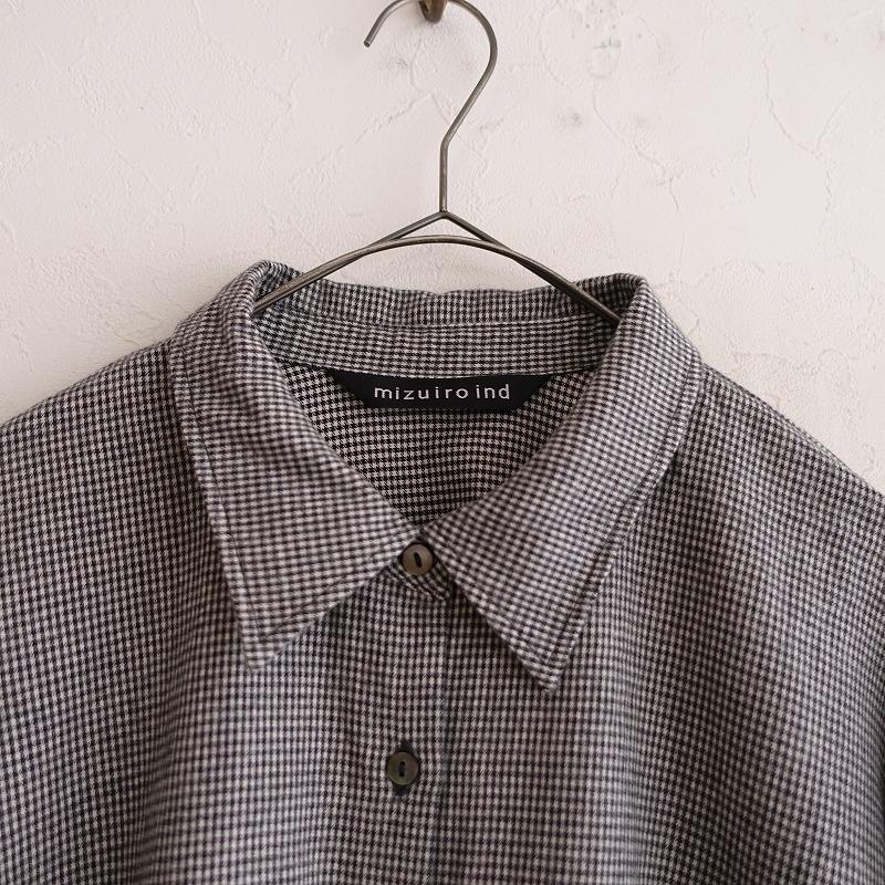ミズイロインド mizuiro-ind *コットン起毛ギンガムチェックフレア 