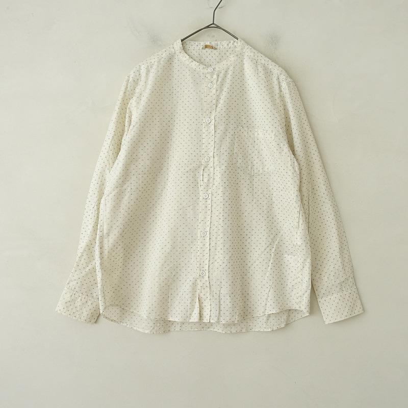 【美品】アーツアンドサイエンス　バンドカラー　長袖シャツ　ブラウス　ホワイト ARTS & SCIENCE（アーツアンドサイエンス） アーツ&サイエンス