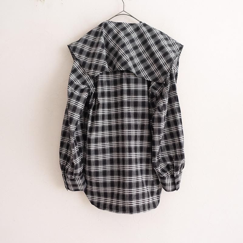 ブラウン系チェック パフスリーブブラウス MOUSSY（マウジー）の「PUFF SLEEVE CHECK シャツ（シャツ/ブラウス