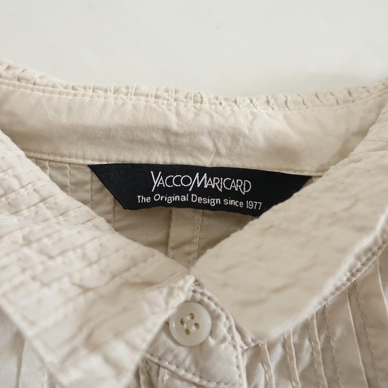 YACCOMARICARD ヤッコマリカルド *コットンピンタックフレアブラウス*M 