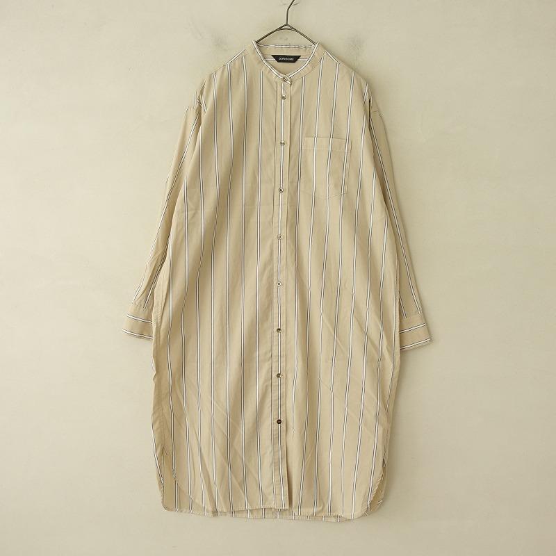 美品/定価1.8万】アワーホームOURHOME *藩州織のベーシックシャツ*F 
