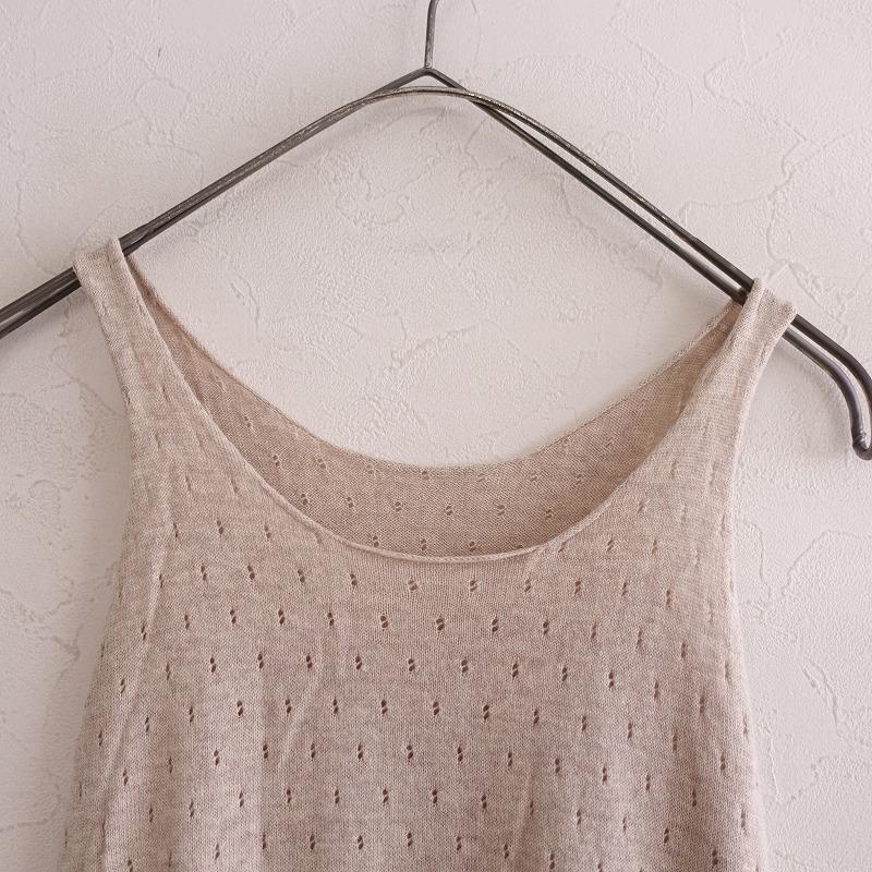 evam eva vie エヴァムエヴァ *コットンカシミヤ透かし編みニット 