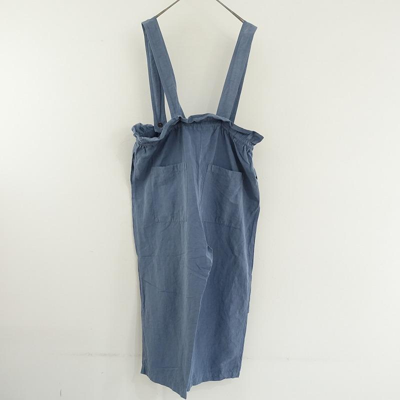 美品　ネストローブ　コットンリネンタイプライター2WAYサロペット　ライトグレー コットンリネンタイプライター2wayサロペット ＊＊ | 表参道店