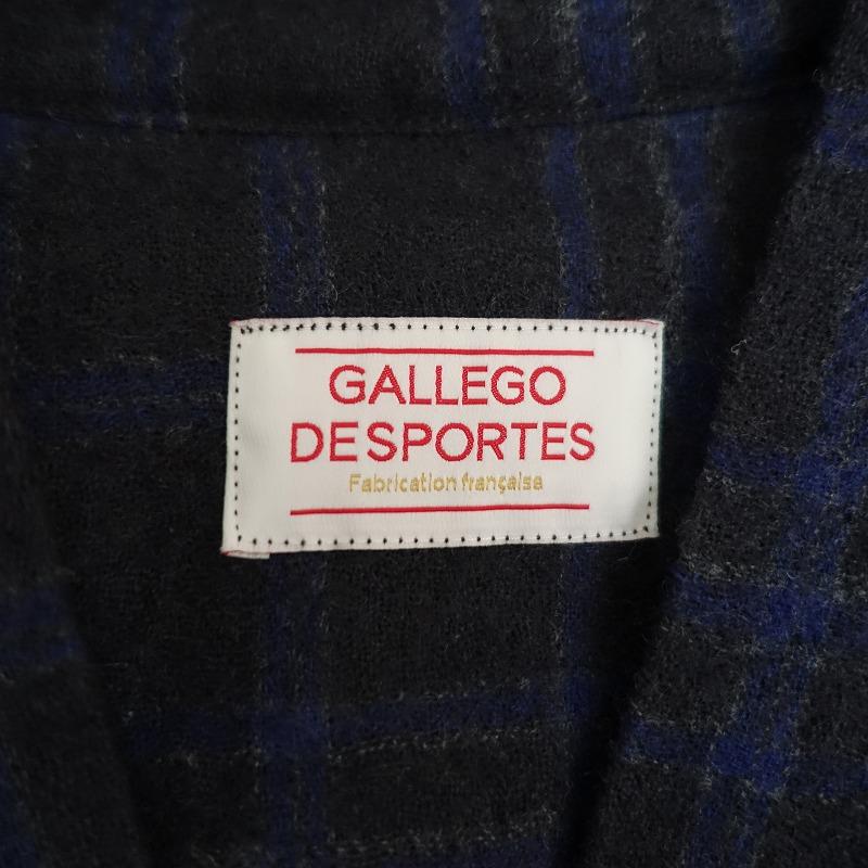 GALLEGO DESPORTES ギャレゴデスポートGALLEGO *ウールチェック抜き衿 