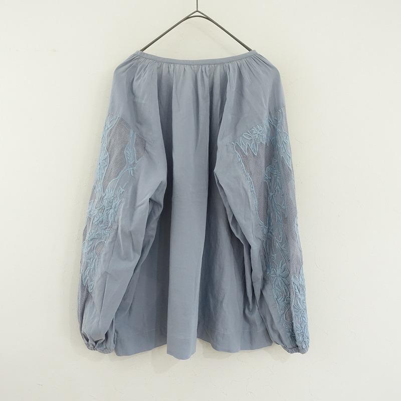 かぐれ 【定価1.5万】かぐれ kagure *メッシュ刺繍スリーブブラウス*F 