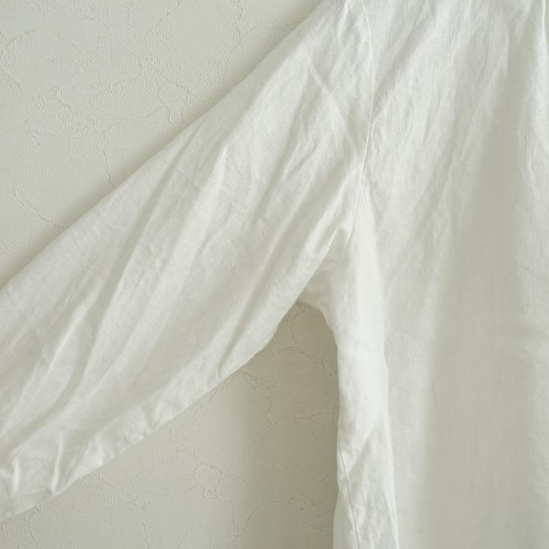 美品✨ネストローブ 定番 人気 リネン スタンド フリル ブラウス 白 3WAY nestrobe リネンスタンドフリルブラウス ブラック黒ネストローブ