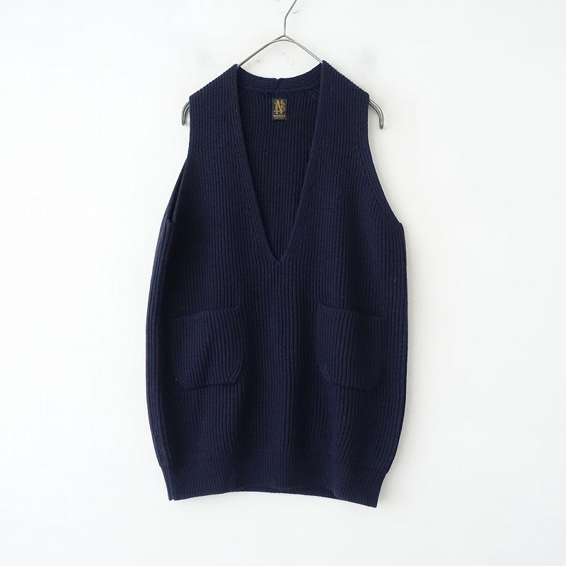 BATONER（バトナー） 【定価1.9万】バトナー *ウール畔編みニットV