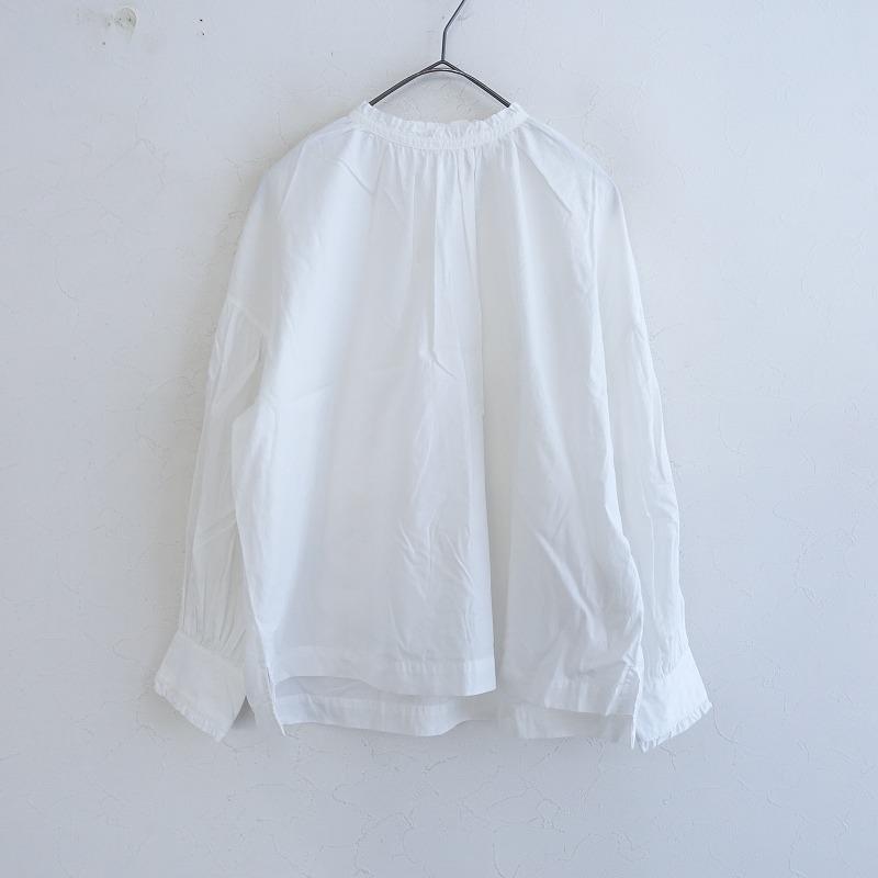 TANDEY 休日と詩 *シロツメブラウス*スタンドフリルカラーコットン白 