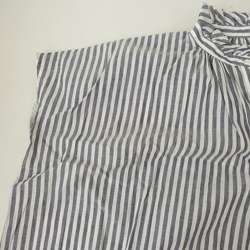 nest Robe ネストローブ *コットンリネンストライプカットオフ nest Robe ネストローブ *コットンリネンストライプカットオフ