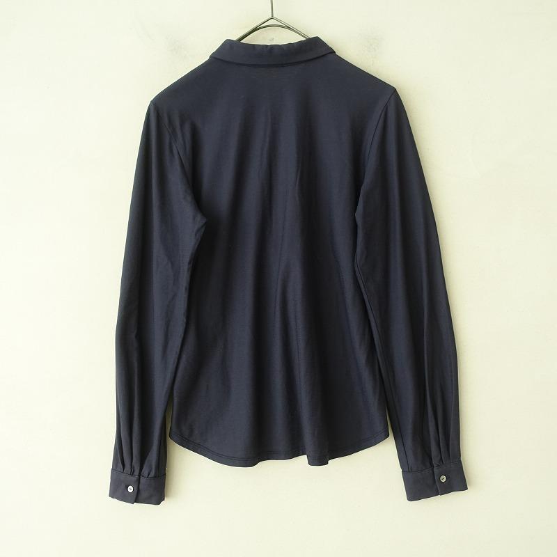 Sally Scott サリースコット *コットンカットソー長袖シャツ*Mネイビー  