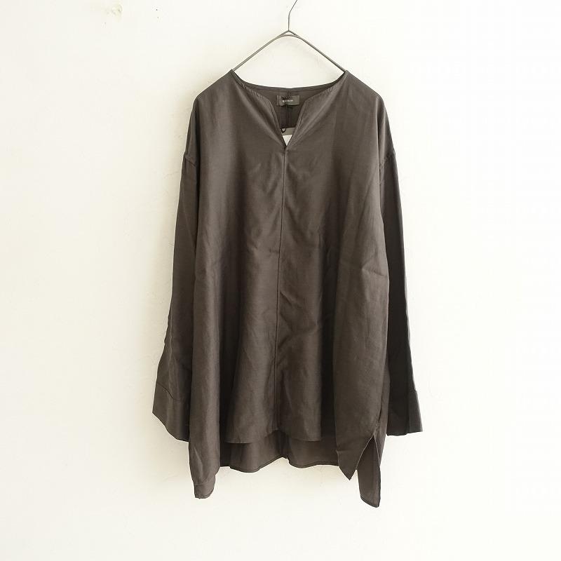 定価2.9万】ウィロウ WIRROW *キュプラコットンカフタンシャツ*1ダーク 