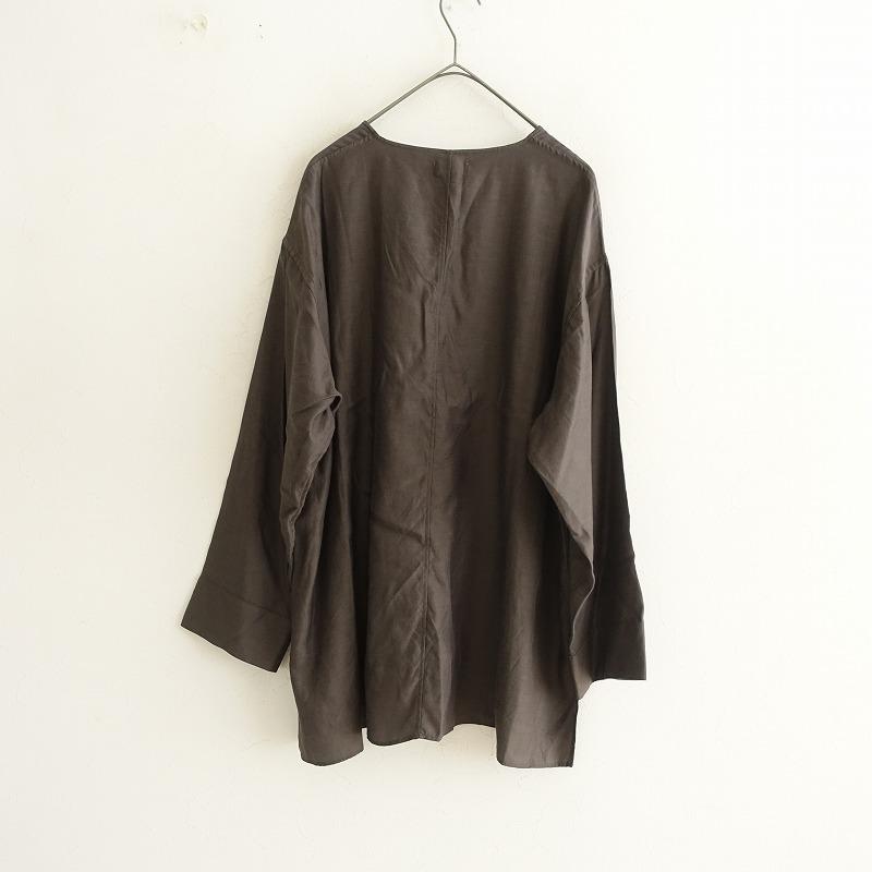 定価2.9万】ウィロウ WIRROW *キュプラコットンカフタンシャツ*1ダーク 