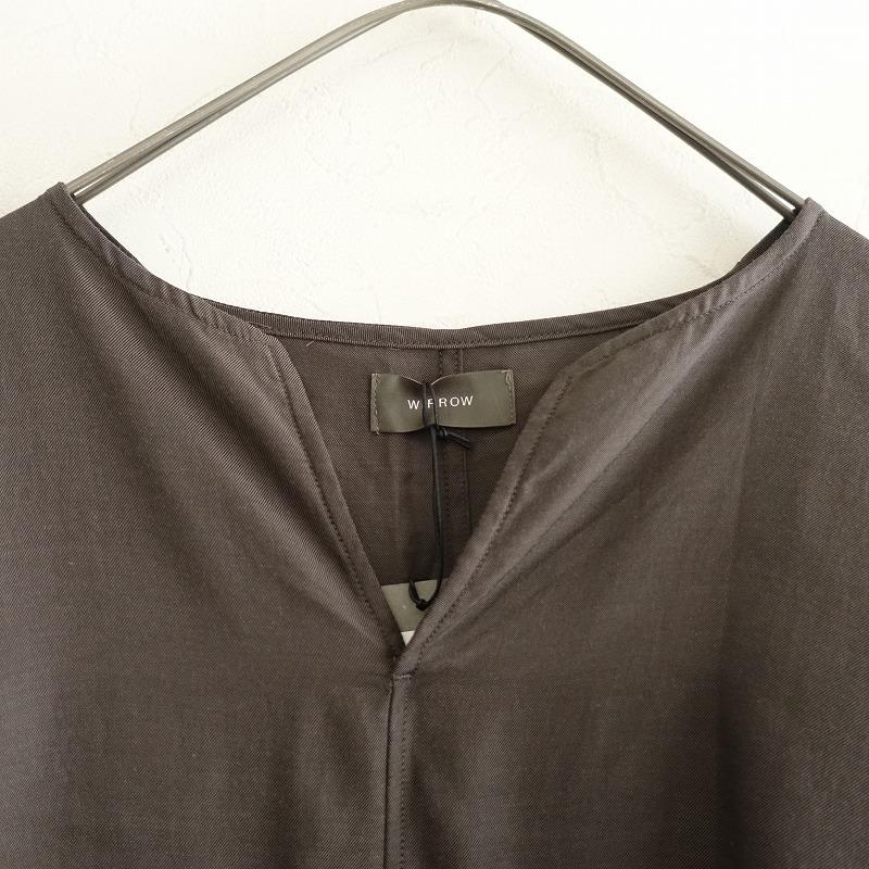 定価2.9万】ウィロウ WIRROW *キュプラコットンカフタンシャツ*1ダーク 